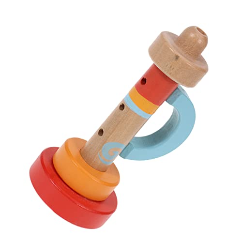 TOYANDONA hölzerne Trompete kinderinstrumente musikinstrumente Holzspielzeug für Koordinationstraining Musikinstrument aus Holz praktische Trompeten von TOYANDONA