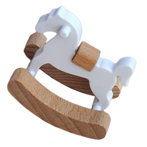 TOYANDONA kleines Holzpferd Miniatur-Lebensszenen-Dekor Puppe Schaukelpferd Spielzeug für Kinder kinderspielzeug Möbel Schaukelstuhl Mini-Stuhl-Modell Puppenhaus-Layout-Requisite hölzern von TOYANDONA