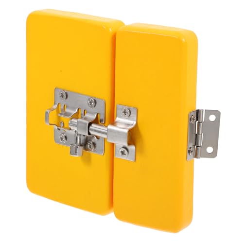 TOYANDONA lustige Spielzeugteile Interaktives Busy Board Türriegel für Busy Board lustiges Kinderspielzeug Anlehnspielzeug für Kleinkinder Besetzte Brettteile aus Holz Eisen von TOYANDONA