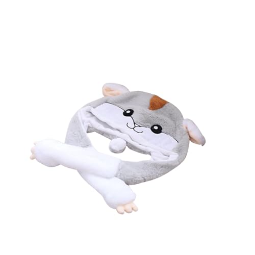 TOYANDONA Plüschmütze Mit Cartoon-tiermotiv – Hamstermütze Mit Beweglichen Ohren Für Jungen Und Mädchen TOYANDONA Plüschmütze Mit Cartoon-tiermotiv – Hamstermütze Mit Beweglichen Ohren Für Jungen Und Mädchen von TOYANDONA