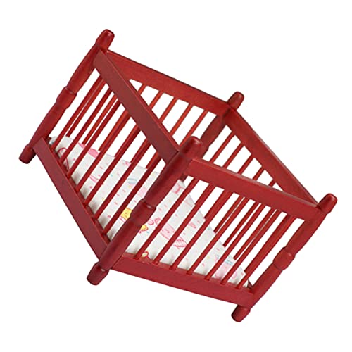 TOYANDONA quadratische Krippe holzspielzeug für игрушки для девочек Miniaturbett spielsachen für Toys Minibett Puppenhausmöbel Miniatur Puppenhausbett rot TOYANDONA quadratische Krippe holzspielzeug für игрушки для девочек Miniaturbett spielsachen für Toys Minibett Puppenhausmöbel Miniatur Puppenhausbett rot von TOYANDONA