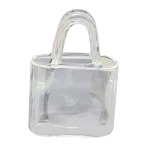 TOYANDONA tragbare Glastasche Handdekor Puppenhaus Fischbraun Miniatur voll sicherheitsleine Safe Endloser Spaß Dekoration des Spielhauses Puppenzubehör Transparent von TOYANDONA