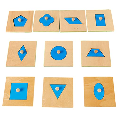 TOYANDONA 10-teiliges Montessori-Puzzle-Form, Jumbo-Knopf aus Holz, geometrische Form, Puzzle, Bildung, Vorschule, Lernmaterial, Sortiermaschine TOYANDONA 10-teiliges Montessori-Puzzle-Form, Jumbo-Knopf aus Holz, geometrische Form, Puzzle, Bildung, Vorschule, Lernmaterial, Sortiermaschine von TOYANDONA