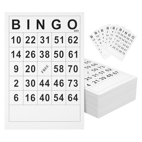 Wiederverwendbare Papier-Bingo-Karten, große Druck-Bingo-Papierbögen für Familie, Freunde, Osteraktivitäten, Schulen, große Gruppenspiele, leicht zu lesende Zahlenkarten für Kinder, Erwachsene und von TOYANDONA