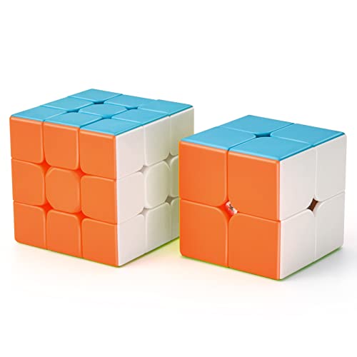 TOYESS Zauberwürfel Set, Speed Cube 3x3 Stickerless,Speed Cube 2x2 Stickerless, 3D Puzzle Würfel Spielzeug für Kinder, 3 Pack von TOYESS