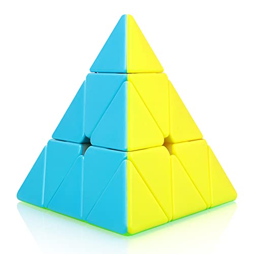 TOYESS Zauberwürfel Pyramide 3x3 Speedcube, Pyraminx Cube Magic Würfel Kinder und Erwachsene, Stickerless von TOYESS