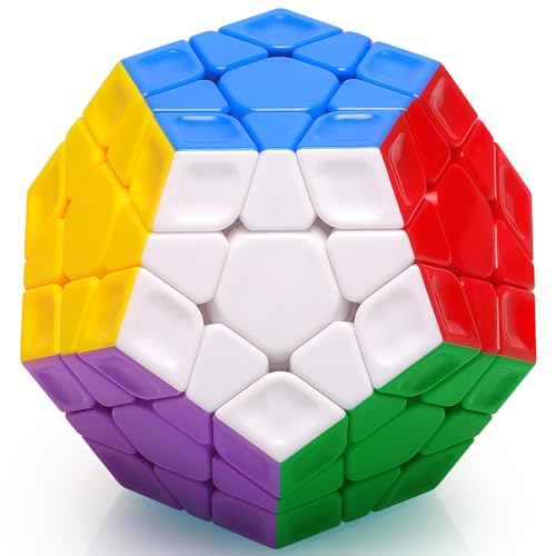TOYESS Zauberwürfel Megaminx Speedcube, 3x5 Megamix Dodekaeder Speed Cube Puzzle Magic Würfel Spielzeug Kinder und Erwachsene, Stickerless von TOYESS