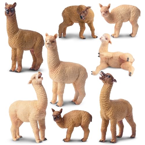 TOYMANY 8 Stück Alpaka Tiere-Figuren Lama Figuren Alpakafamilie Spielfiguren - Wald und Dschungeltiere Figurenset, Realistisches Bauernhof Spielzeug Tortendeko Bildungsgeburtstags TOYMANY 8 Stück Alpaka Tiere-Figuren Lama Figuren Alpakafamilie Spielfiguren - Wald und Dschungeltiere Figurenset, Realistisches Bauernhof Spielzeug Tortendeko Bildungsgeburtstags von TOYMANY