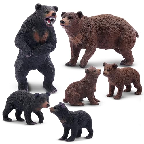 TOYMANY 6 Stück Bären Tierfiguren, Realistische Waldtier Familienfiguren Spielzeugset, enthält Braunbären und Schwarzbären, Bildung, Geburtstagsgeschenk, Weihnachtsspielzeug für Kinder TOYMANY 6 Stück Bären Tierfiguren, Realistische Waldtier Familienfiguren Spielzeugset, enthält Braunbären und Schwarzbären, Bildung, Geburtstagsgeschenk, Weihnachtsspielzeug für Kinder von TOYMANY