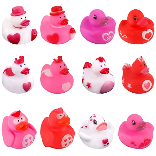 12 Stück Gummienten Groß, Valentins Rosa Gummi Enten Sortiert Bade Enten Spielzeug Kuhenten für Jeeps für Kleinkinder Kinder Weihnachts Dekoration Partyartikel 12 Stück Gummienten Groß, Valentins Rosa Gummi Enten Sortiert Bade Enten Spielzeug Kuhenten für Jeeps für Kleinkinder Kinder Weihnachts Dekoration Partyartikel von TOYMIS