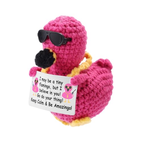 TOYMIS Flamingo Häkeln, Süßer Handgemachter Gehäkelter Inspirierender Flamingo mit Sonnenbrille Lustige Positive Ermutigungspuppe Aufmunterungsgeschenk für Freundin Krankenschwester Studentin TOYMIS Flamingo Häkeln, Süßer Handgemachter Gehäkelter Inspirierender Flamingo mit Sonnenbrille Lustige Positive Ermutigungspuppe Aufmunterungsgeschenk für Freundin Krankenschwester Studentin von TOYMIS