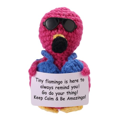 TOYMIS Flamingo Häkeln, Süßer Inspirierender Gehäkelter Flamingo mit Sonnenbrille Lustige Positive Puppe Praktisches Zubehör für Zuhause Schule Büro Geburtstagsparty-Dekor TOYMIS Flamingo Häkeln, Süßer Inspirierender Gehäkelter Flamingo mit Sonnenbrille Lustige Positive Puppe Praktisches Zubehör für Zuhause Schule Büro Geburtstagsparty-Dekor von TOYMIS