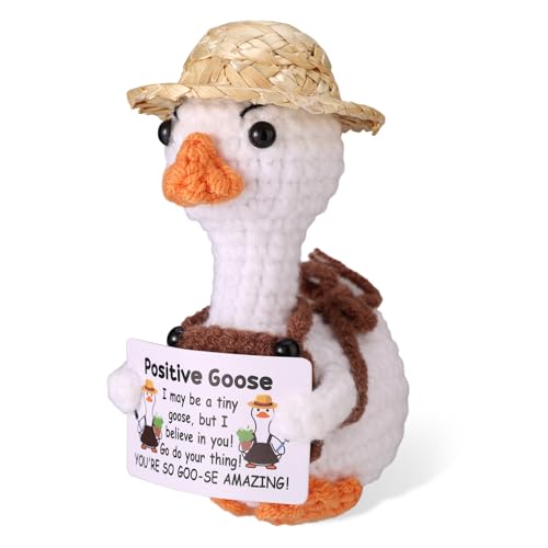 TOYMIS Gehäkelte Gans, 9 x 8 x 6 cm Gärtner Strickgans Gehäkelt Süße Tiere Inspirierendes Geschenk mit Positiven Botschaften Karte als Ermutigendes Geschenk Dekoration für Zuhause und Büro TOYMIS Gehäkelte Gans, 9 x 8 x 6 cm Gärtner Strickgans Gehäkelt Süße Tiere Inspirierendes Geschenk mit Positiven Botschaften Karte als Ermutigendes Geschenk Dekoration für Zuhause und Büro von TOYMIS