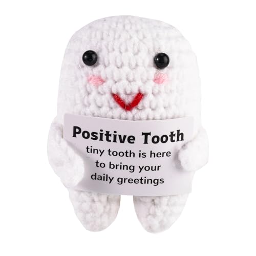 TOYMIS Lustige Positive Zahnpuppe, 7,2 cm Gehäkeltes Zahnplüschtier mit Karte Niedlich Gestrickte Zahngeschenke Emotionale Gestrickte Unterstützung Schreibtischdekoration für Geburtstagsparty TOYMIS Lustige Positive Zahnpuppe, 7,2 cm Gehäkeltes Zahnplüschtier mit Karte Niedlich Gestrickte Zahngeschenke Emotionale Gestrickte Unterstützung Schreibtischdekoration für Geburtstagsparty von TOYMIS