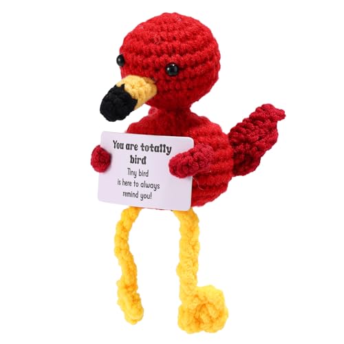 TOYMIS Mini-Flamingo mit Positivem Häkelmotiv, 13 x 7 cm aus Wolle Gestrickt Flamingo-Puppe Häkeltiere Geschenk Inspirierende Geschenke für Freunde Familien Schwester Tochter TOYMIS Mini-Flamingo mit Positivem Häkelmotiv, 13 x 7 cm aus Wolle Gestrickt Flamingo-Puppe Häkeltiere Geschenk Inspirierende Geschenke für Freunde Familien Schwester Tochter von TOYMIS