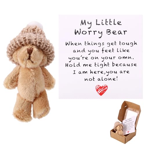 TOYMIS Mini-Plüschbär, Handgemachter Positiver Mini-Plüschbär mit Ermutigungskarte Inspirierendes Unterstützungstierspielzeug Geeignet für Familie Freunde Kollegen Geschenk TOYMIS Mini-Plüschbär, Handgemachter Positiver Mini-Plüschbär mit Ermutigungskarte Inspirierendes Unterstützungstierspielzeug Geeignet für Familie Freunde Kollegen Geschenk von TOYMIS