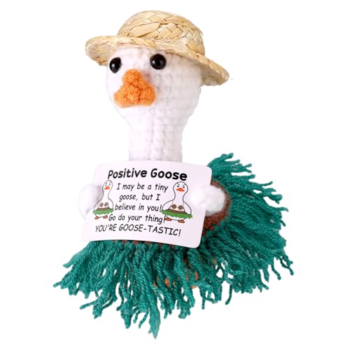 TOYMIS Positiv Gans, 9cm Große Handgefertigte Puppe zur Positiven Unterstützung Einen Hawaiianischen Bastrock Lustige Tragen Häkelgans Hält Eine Ermutigungskarte Dekoration des Geschenks TOYMIS Positiv Gans, 9cm Große Handgefertigte Puppe zur Positiven Unterstützung Einen Hawaiianischen Bastrock Lustige Tragen Häkelgans Hält Eine Ermutigungskarte Dekoration des Geschenks von TOYMIS