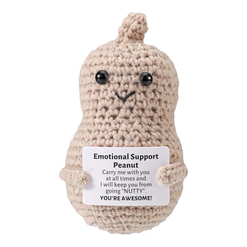 TOYMIS Positive Erdnuss, Emotionale Gehäkelte Erdnuss Unterstützung Süße Puppe Handgefertigt Positives Strickspielzeug Aufmunterungsgeschenke für Geburtstagsgeschenke Zuhause Büro Dekor (11,5cm) TOYMIS Positive Erdnuss, Emotionale Gehäkelte Erdnuss Unterstützung Süße Puppe Handgefertigt Positives Strickspielzeug Aufmunterungsgeschenke für Geburtstagsgeschenke Zuhause Büro Dekor (11,5cm) von TOYMIS