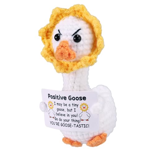 TOYMIS Positive Gans, Positives Tier Gehäkelt mit Ermutigungskarte Emotionalen Unterstützung Puppe als Aufmunterungsgeschenk Zuhause Büro Dekor Geschenk zum Schulanfang TOYMIS Positive Gans, Positives Tier Gehäkelt mit Ermutigungskarte Emotionalen Unterstützung Puppe als Aufmunterungsgeschenk Zuhause Büro Dekor Geschenk zum Schulanfang von TOYMIS
