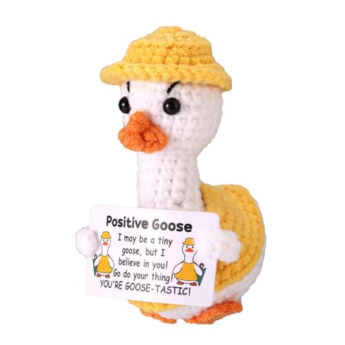 TOYMIS Positive Gehäkelt Gans, Handgefertigt Emotionales Geschenk Positive Geschenke Gehäkelt Inspirierende Puppe mit Aufmunternder Karte für die Schreibtischdekoration im Büro und Hause TOYMIS Positive Gehäkelt Gans, Handgefertigt Emotionales Geschenk Positive Geschenke Gehäkelt Inspirierende Puppe mit Aufmunternder Karte für die Schreibtischdekoration im Büro und Hause von TOYMIS