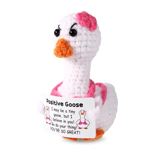 TOYMIS Positive Gehäkelte Gans, Handgefertigte Inspirierende Gans-Puppen-Geschenke mit Aufmunternder Karte Emotionale Tiere für Schreibtisch im Büro und Wohnkultur TOYMIS Positive Gehäkelte Gans, Handgefertigte Inspirierende Gans-Puppen-Geschenke mit Aufmunternder Karte Emotionale Tiere für Schreibtisch im Büro und Wohnkultur von TOYMIS