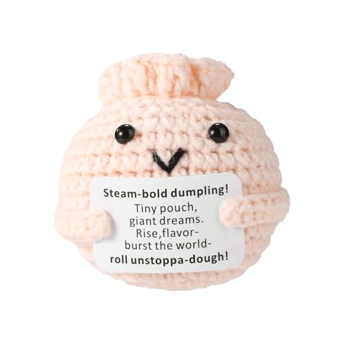 TOYMIS Positive Gehäkelte Knödel, Lustiges Emotional Aufmunterndes Unterstützungsgeschenk Süßes Gestricktes Knödelplüschtier mit Aufmunternder Karte Schreibtischdekoration für Familie und Freunde TOYMIS Positive Gehäkelte Knödel, Lustiges Emotional Aufmunterndes Unterstützungsgeschenk Süßes Gestricktes Knödelplüschtier mit Aufmunternder Karte Schreibtischdekoration für Familie und Freunde von TOYMIS