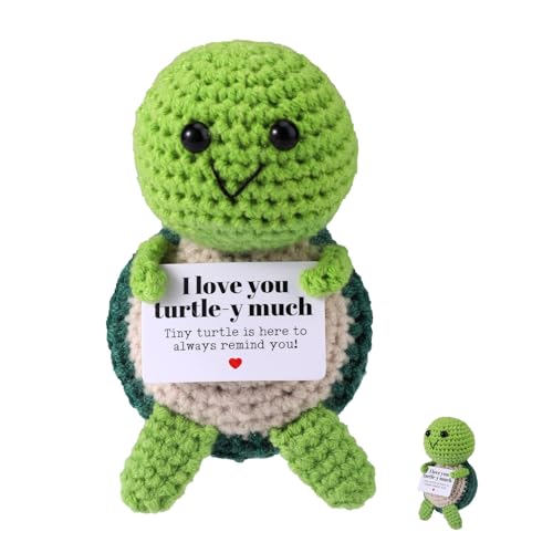 TOYMIS Positive Schildkröte Gehäkelt, I Love You Turtle-Y Much-Puppe mit Schlüsselanhängerhaken Mini-Stricktier Positives Geschenk für Die Dekoration Im Homeoffice TOYMIS Positive Schildkröte Gehäkelt, I Love You Turtle-Y Much-Puppe mit Schlüsselanhängerhaken Mini-Stricktier Positives Geschenk für Die Dekoration Im Homeoffice von TOYMIS