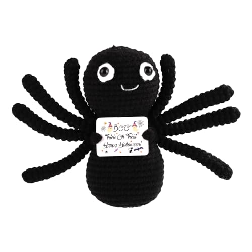 TOYMIS Positive Spinne, Gestrickte Spinne Häkeln für Halloween Positive Sprüche Gestrickte Tiere Emotionale Unterstützung Häkeln für Halloween-Party-Dekoration und Geschenk TOYMIS Positive Spinne, Gestrickte Spinne Häkeln für Halloween Positive Sprüche Gestrickte Tiere Emotionale Unterstützung Häkeln für Halloween-Party-Dekoration und Geschenk von TOYMIS