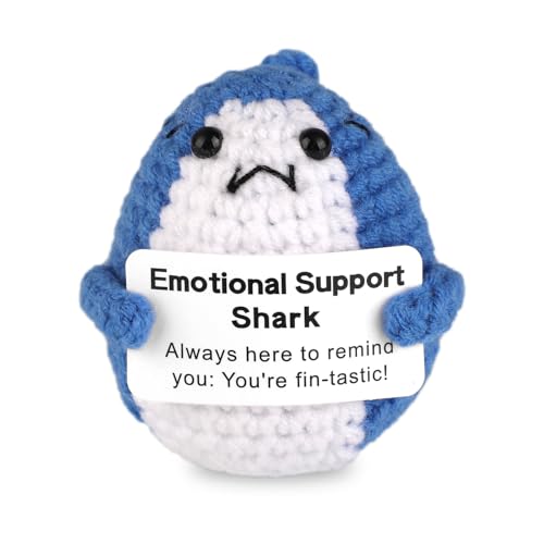 TOYMIS Positive Strickpuppe, Hai Häkelpuppe Emotionale Unterstützung Hai zur Positive Gestrickte Mini-Puppe Geschenk zur Emotionale Unterstützung für Erwachsene Kinder und Freunde TOYMIS Positive Strickpuppe, Hai Häkelpuppe Emotionale Unterstützung Hai zur Positive Gestrickte Mini-Puppe Geschenk zur Emotionale Unterstützung für Erwachsene Kinder und Freunde von TOYMIS