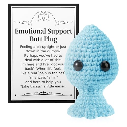TOYMIS Positiver Analplug, Streich Emotionale Unterstützung Häkeln mit Inspirierender Karte für Schwule Lesben Pride-Geschenk Zuhause Büro Dekor Weihnachts-Gag-Geschenke TOYMIS Positiver Analplug, Streich Emotionale Unterstützung Häkeln mit Inspirierender Karte für Schwule Lesben Pride-Geschenk Zuhause Büro Dekor Weihnachts-Gag-Geschenke von TOYMIS