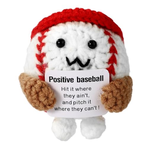 TOYMIS Positiver Baseball, Lustiges Häkelspielzeug mit Roter Mütze Süße Plüsch Baseballpuppe Geburtstagsgeschenk für Sportliebhaber TOYMIS Positiver Baseball, Lustiges Häkelspielzeug mit Roter Mütze Süße Plüsch Baseballpuppe Geburtstagsgeschenk für Sportliebhaber von TOYMIS