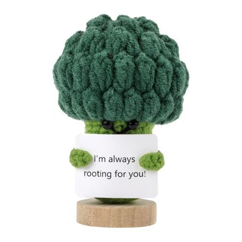 TOYMIS Positiver Brokkoli, Grün Süßes Warmes Positives Strickspielzeug mit Holzständer Gestricktes Positives Gemüse mit Aufmunternder Karte Positive Unterstützungspuppen für Familie Freunde TOYMIS Positiver Brokkoli, Grün Süßes Warmes Positives Strickspielzeug mit Holzständer Gestricktes Positives Gemüse mit Aufmunternder Karte Positive Unterstützungspuppen für Familie Freunde von TOYMIS