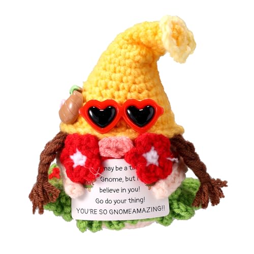 TOYMIS Positiver Wichtel, Sommer Wichtel Deko Emotionale Unterstützung mit Erhebender Nachrichtenkarte für Lustige Süße Sommerparty Gastgeschenk Home Office Dekor von TOYMIS