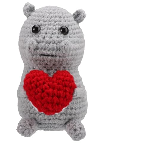 TOYMIS Positives Nilpferd Häkel mit Herz, Häkelpuppe Emotionale Unterstützung für Inspirierendes Geschenk Zuhause Büro Auto Dekor TOYMIS Positives Nilpferd Häkel mit Herz, Häkelpuppe Emotionale Unterstützung für Inspirierendes Geschenk Zuhause Büro Auto Dekor von TOYMIS