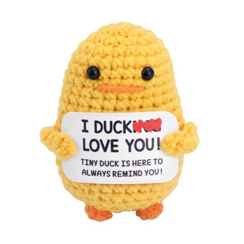 TOYMIS Valentinstagsgeschenk für Sie und Ihn, Ich Liebe Dich Lustige Häkelente Positive Ente Gestrickte Ente Handgemachte Kleine Süße Puppe Enten Geschenke für Freund Freundin Geburtstag Jahrestag TOYMIS Valentinstagsgeschenk für Sie und Ihn, Ich Liebe Dich Lustige Häkelente Positive Ente Gestrickte Ente Handgemachte Kleine Süße Puppe Enten Geschenke für Freund Freundin Geburtstag Jahrestag von TOYMIS