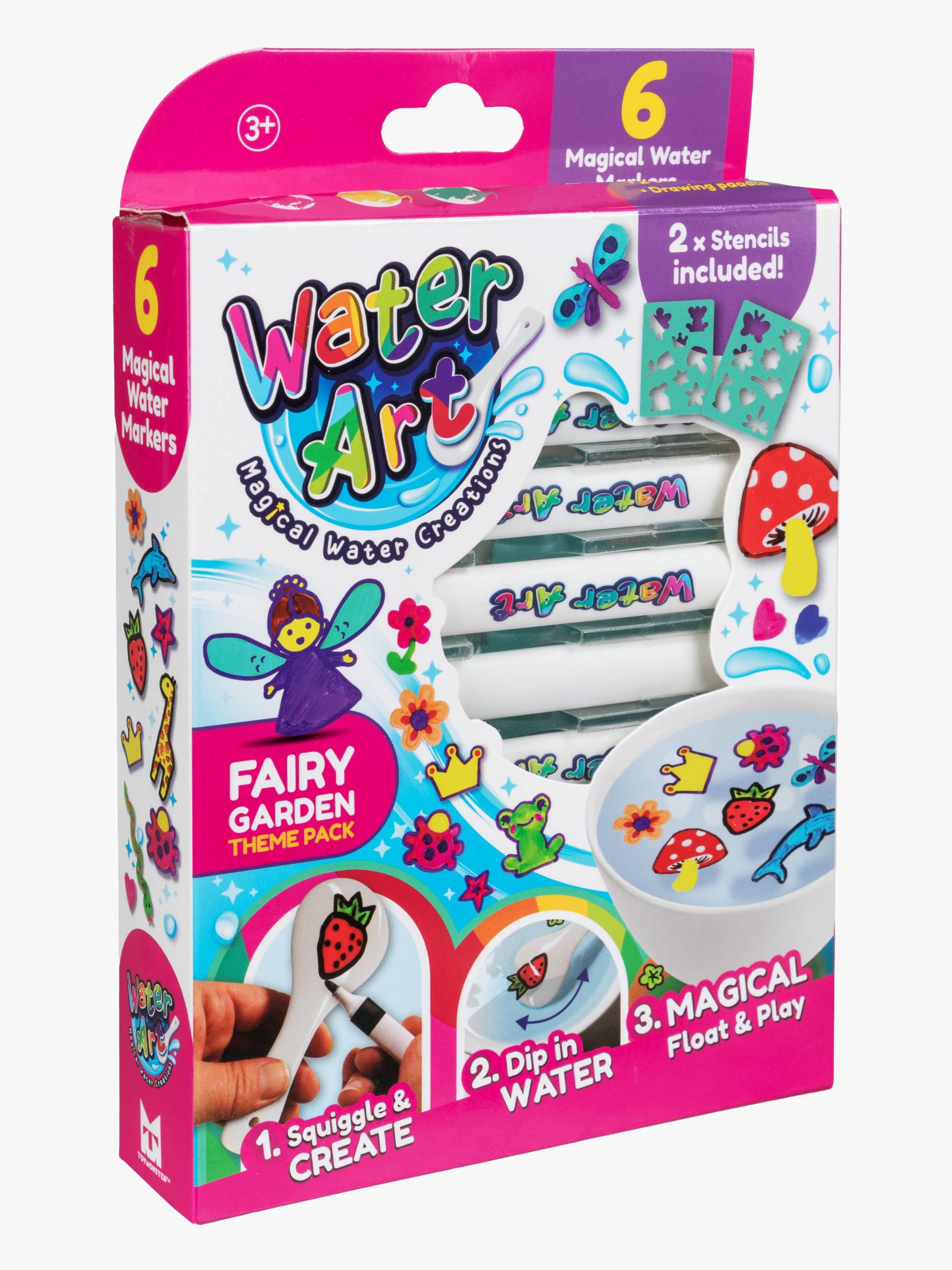 Water Art Wasserbasierte Filzstifte Feen 6 Teile von TOYMONSTER