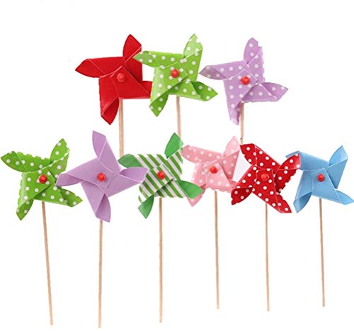 TOYMYTOY 18 stücke Windmühle Kuchen Topper Mini Pinwheel Cupcake Picks Geburtstag Party Kuchen Dekoration TOYMYTOY 18 stücke Windmühle Kuchen Topper Mini Pinwheel Cupcake Picks Geburtstag Party Kuchen Dekoration von TOYMYTOY