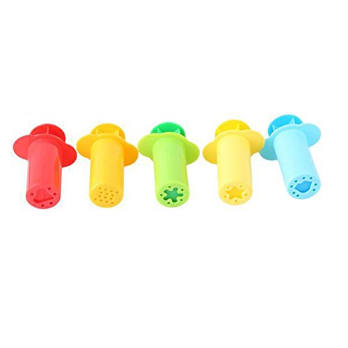 TOYMYTOY 5Pcs Kinderknete Spritzen Kunststoff Extrudieren Teig Plastilin Mold Werkzeug Set Kinder Spielzeug von TOYMYTOY