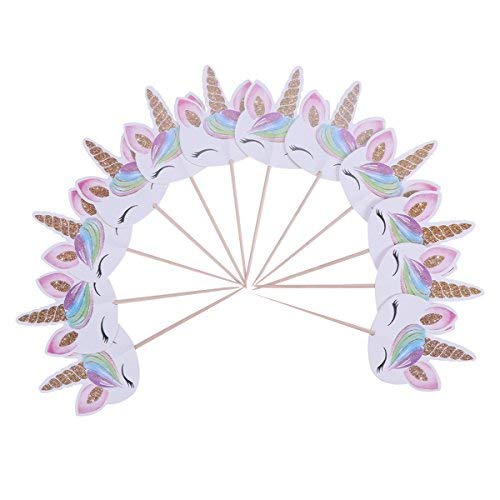 TOYMYTOY Einhorn Topper Einhorn Dekorationen für Kinder Geburtstag Kuchen Toppers Für Party Thema Einhorn - 48 Stück TOYMYTOY Einhorn Topper Einhorn Dekorationen für Kinder Geburtstag Kuchen Toppers Für Party Thema Einhorn - 48 Stück von TOYMYTOY
