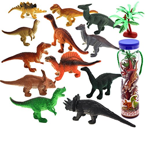 TOYMYTOY Mini Dinosaurier Spielzeug Set Dinosaurier Figuren für Kinder Ausbildung, 12 Stück von TOYMYTOY