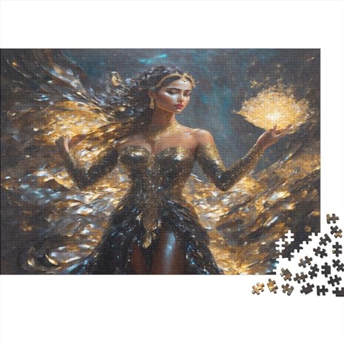 Golden Feather Beauty Puzzles Lernspiel Herausforderung Spielzeug 300 Teile Dazzling Colours Creative Art Puzzle Für Erwachsene, Geschenk, Raumdekoration, 300pcs (40x28cm) von TOYOCC