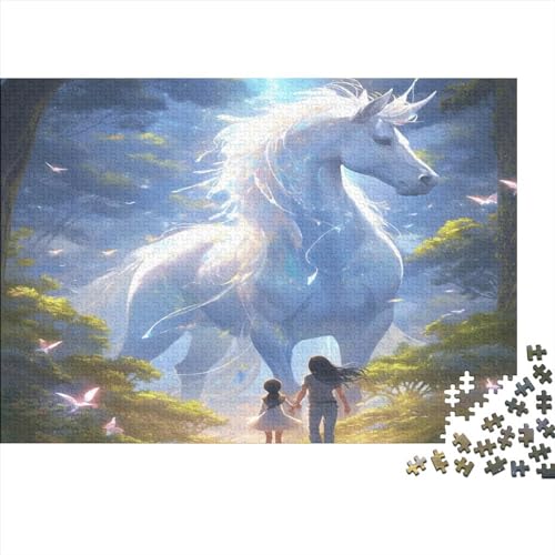 Great White Horse 300 Teile, Tolles Herausforderndes Anime Style Puzzle, Geschicklichkeitsspiel Für Die Ganze Familie, Erwachsenenpuzzle 300pcs (40x28cm) von TOYOCC