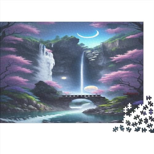 Waterfalls Gaming Puzzle Spiel-Artwork Für Erwachsene Teenager Landscapes Puzzlespiel Mit Spielepuzzles Holzpuzzle 500pcs (52x38cm) von TOYOCC