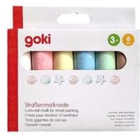 GOKI SP406 Straßenmalkreide, farblich sortiert, 6 Stück von TOYS PURE