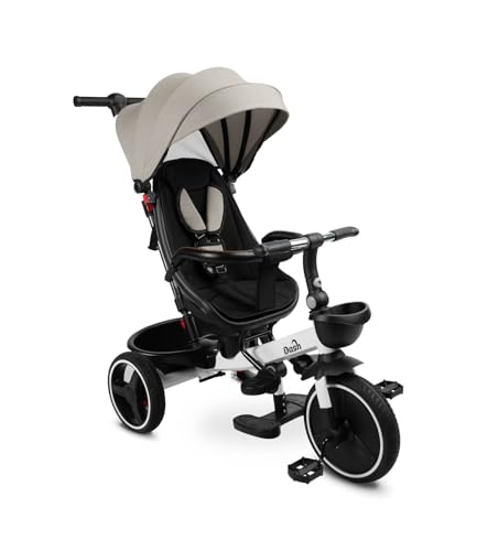 IKS2 Toyz Dash Dreirad - Kinderfahrrad - mit Verdeck, Sicherheitsgurt, Korb - Drehbarer Sitz, Vorwärts und Rückwärtsfahrt, Klappbar - Dreirad ab 1 Jahr mit Schubstange - Outdoor Spielzeug - Grau IKS2 Toyz Dash Dreirad - Kinderfahrrad - mit Verdeck, Sicherheitsgurt, Korb - Drehbarer Sitz, Vorwärts und Rückwärtsfahrt, Klappbar - Dreirad ab 1 Jahr mit Schubstange - Outdoor Spielzeug - Grau von TOYZ by CARETERO