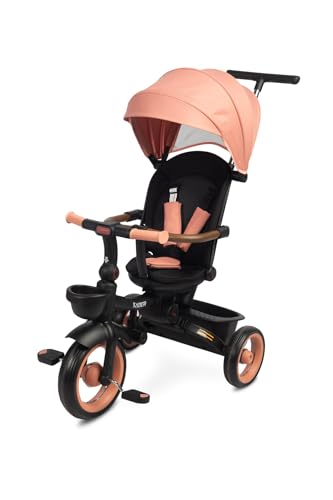 TOYZ - 3-Rad-Fahrrad Kinder Saber - Kleinkind-Fahrrad für Jungen und Mädchen - Kleinkind-Dreirad mit Eltern-Schiebegriff - Trike mit Rückenlehne & Sicherheitsgurt - 51x104x101cm - Hellrosa TOYZ - 3-Rad-Fahrrad Kinder Saber - Kleinkind-Fahrrad für Jungen und Mädchen - Kleinkind-Dreirad mit Eltern-Schiebegriff - Trike mit Rückenlehne & Sicherheitsgurt - 51x104x101cm - Hellrosa von TOYZ by CARETERO