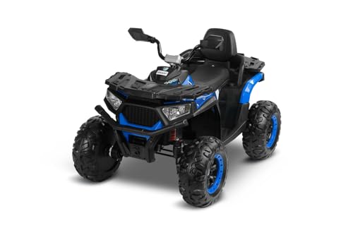 TOYZ Battery Vehicle Quad GIGANT - LED - Multimedia Panel mit Bluetooth und USB - 4X 45W Motor - Für Kinder von 3-8 Jahren - Automatische Bremse 116x75x80 cm - Blau TOYZ Battery Vehicle Quad GIGANT - LED - Multimedia Panel mit Bluetooth und USB - 4X 45W Motor - Für Kinder von 3-8 Jahren - Automatische Bremse 116x75x80 cm - Blau von TOYZ by CARETERO