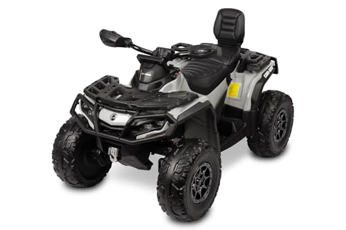 TOYZ - Elektroauto - Batteriebetriebenes Fahrzeug Outlander - Kinderfahrzeug Offroad - Rutscherfahrzeug Kinder 3-8 Jahren - DREI Geschwindigkeitsmodi - USB, AUX, 200W - Grau von TOYZ by CARETERO