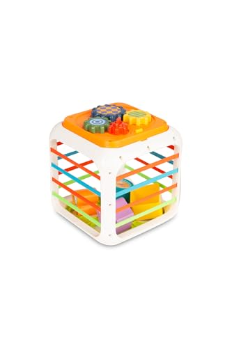 TOYZ - Motorikwürfel Aktivitätswürfel - Sortierspiel Montessori Steckwürfel ab 18 Monaten - Lernspielzeug Motorikwürfel - Montessori Spielzeug für Kleinkinder Baby - Multifunktions-Spielwürfel von TOYZ by CARETERO