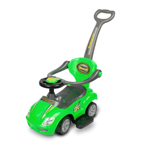 TOYZ - Rutschauto Lauflernwagen, Baby Auto Spielzeug, Rutschauto ab 1 Jahr - Soundpanel, Geformter Sitz, Bequeme Rückenlehne, Imitation von Anzeigen, Stauraum für Schätze - Race Car Grün von TOYZ by CARETERO